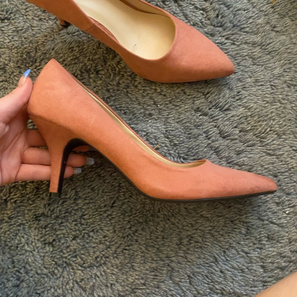Rose Mauve Suede Heels